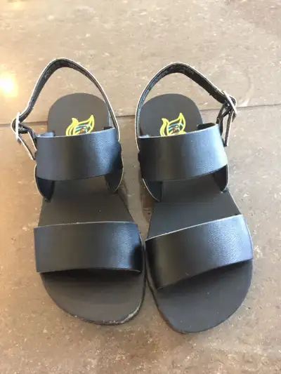 Girls Black and Silver Sandals  Size 13, View more