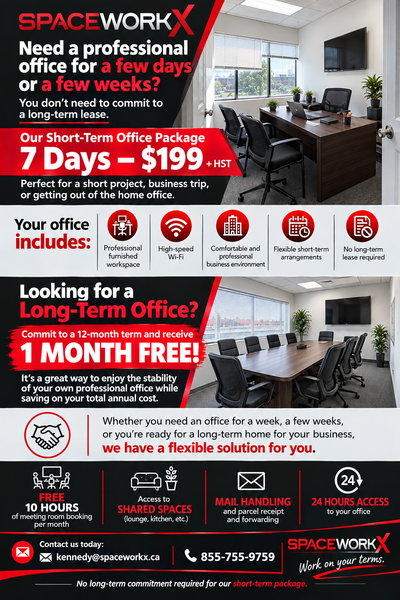 Need an Office for 7, 14, 21 Days — or Longer?, View more