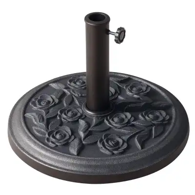 18” Round Patio Umbrella Base Outdoor Decorative Cast Stone , View more