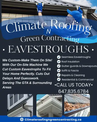•CUSTOM EAVESTROPHS• Climate Roofing N Green Contracting , View more