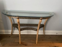 Stunning Glass-Top Console Table