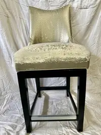 6 custom upholstered counter height bar stools