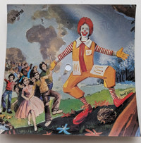 Vintage Ronald McDonald promotional vinyl card