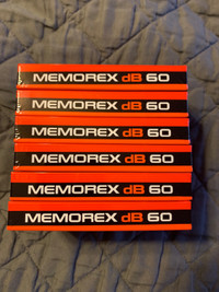 Lot of 10  Memorex dB 60 Minute Normal Bias Cassette Tapes-New