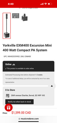 EXM400 4 Channel PA System
