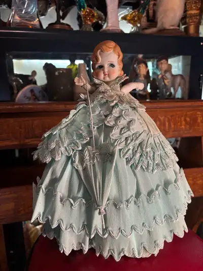  Vintage Boudoir Doll with Parasol  , View more