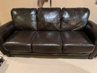Pleather couch, loveseat, chair and footstool
