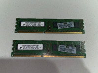 2X 1GB DDR3 Ram for Desktop