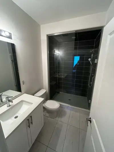 Prime bedroom own washroom furnished for rent with own private terrace facing Lake Ontario in Bowman...