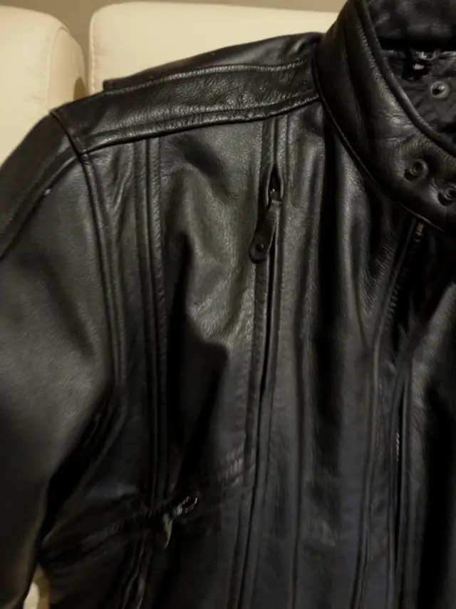 Premium Quality Classic Gear Black Leather Jacket The Old Mill in Men's in Kitchener / Waterloo - Image 6