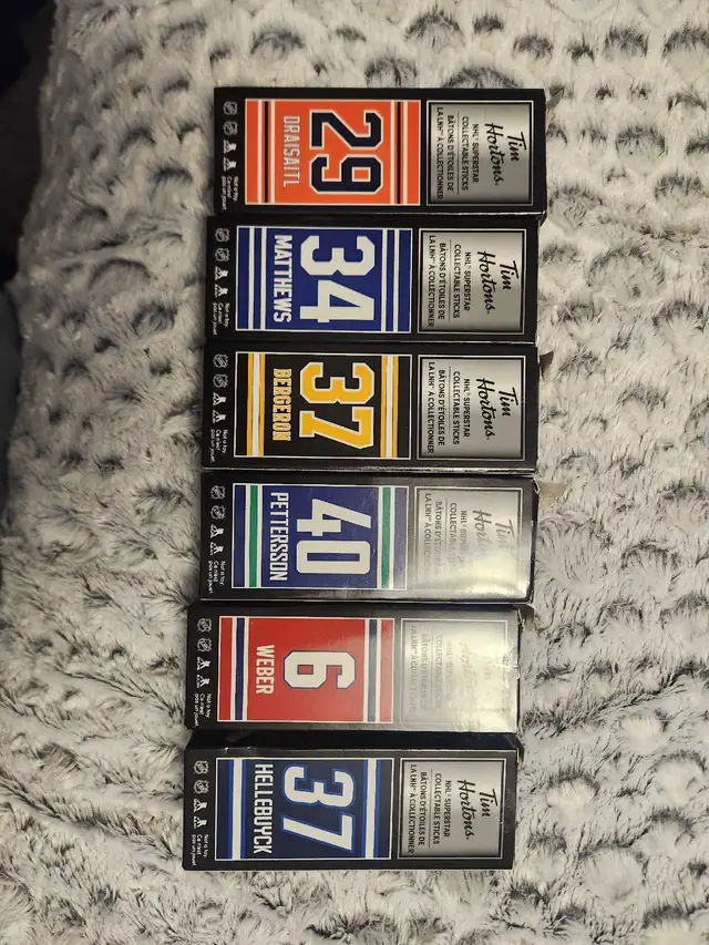 Complete set of 6 Tim Hortons mini sticks