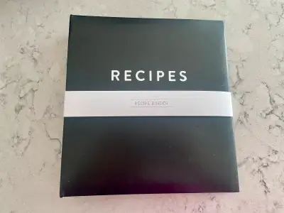 Organize your favorite recipes with this sleek black binder, View more