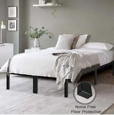 Queen Bed frame with 8" high density mattress , View more