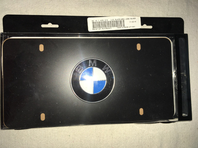 BMW License Marque Plate with Logo in Other Parts & Accessories in Banff / Canmore