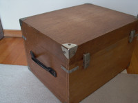 Vintage wooden test kit,tool box,machinist cabinet.