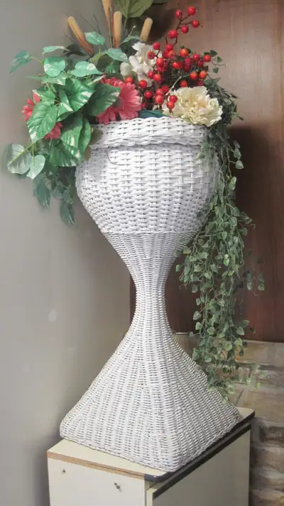 30" WICKER PLANTER, View more