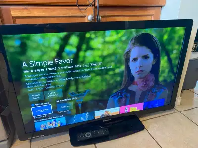40” Philips LED TV with full HD for sale, it is not a smart TV, but a Amazon fire TV stick is includ...