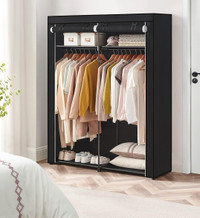 Closet Storage Organizer With Cover (Black)
