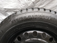 215/60R17 x 4 Winter Snow Tires on Steel Rims Used Only 1 Season