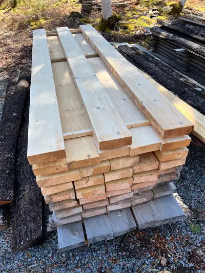 2x6x8’ full dimension spruce $6.50 ea 2x4 as well $4.50 ea 541-0693
