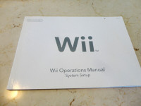 Wii Operations System Set Up Paper  Manual Like new