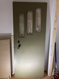 34” solid wood front door.