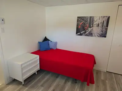 Belle grande chambre rénovée meublée à 600$/mois. Accès cuisine, laveuse et sécheuse, internet et st...