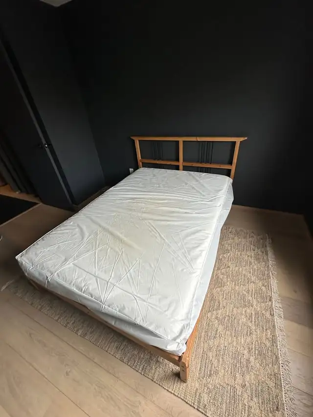 Pristine & Clean Double Bed Frame & Mattress (like new) in case. in Beds & Mattresses in Vancouver - Image 9