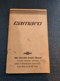 1981 CHEVROLET CAMARO OWNERS MANUAL