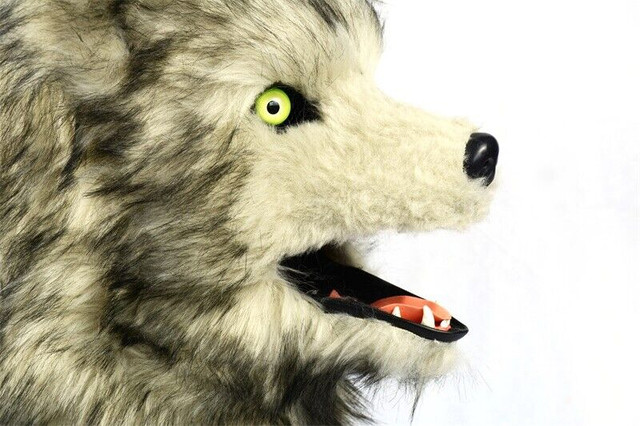 Halloween Cosplay Realistic Gray Wolf Mascot Costume Head Mask! in Costumes in London - Image 4