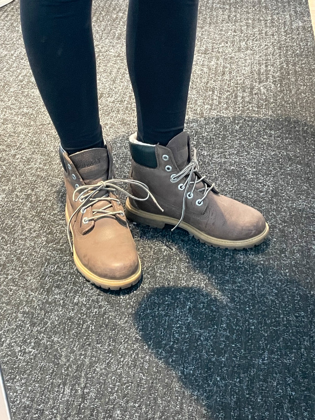 Timberland grey leather boots1 in Women's - Shoes in Mississauga / Peel Region