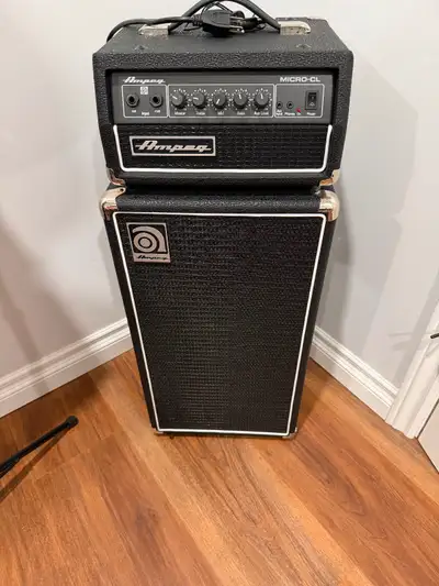 Ampeg 100W Micro Bass Amp (Cab and head set), View more