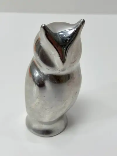 Hoselton Cast Aluminum Owl Sculpture Signed Canada Figurine, View more