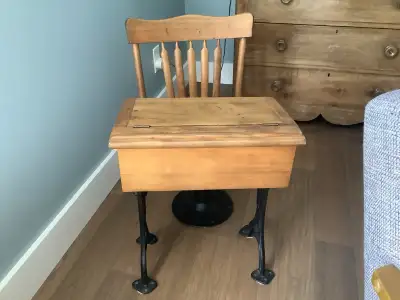 Antique Chandler Boston School Desk, View more