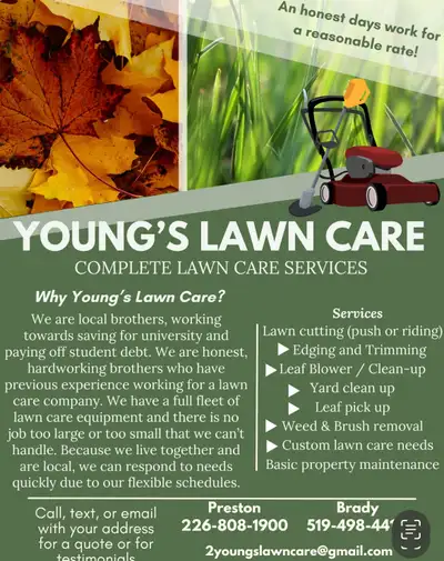 Young's Lawn Care - all of your lawn care needs, View more