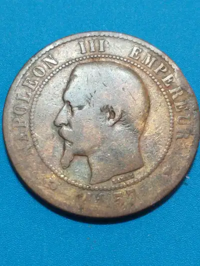 VG 1857M France Napoleon III 10 centimes, fair, KM #771, View more