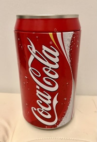 Vintage COCA COLA   8” JUMBO Tin Can Coin Bank With Slot Oakville / Halton Region Toronto (GTA) Preview