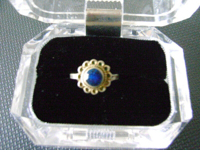 LADIES RING FROM MEXICO - STONE DARK BLUE ALMOST BLACK in Jewellery & Watches in Windsor Region - Image 2