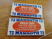 RARE 2 Packs 72 MAMMOTH UNXLD CAPS Vintage