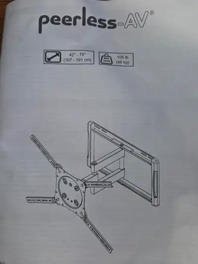 Peerless-AV Articulating T.V wall mount, View more
