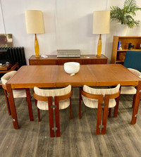 Teak Mid Century Modern Dining Table 