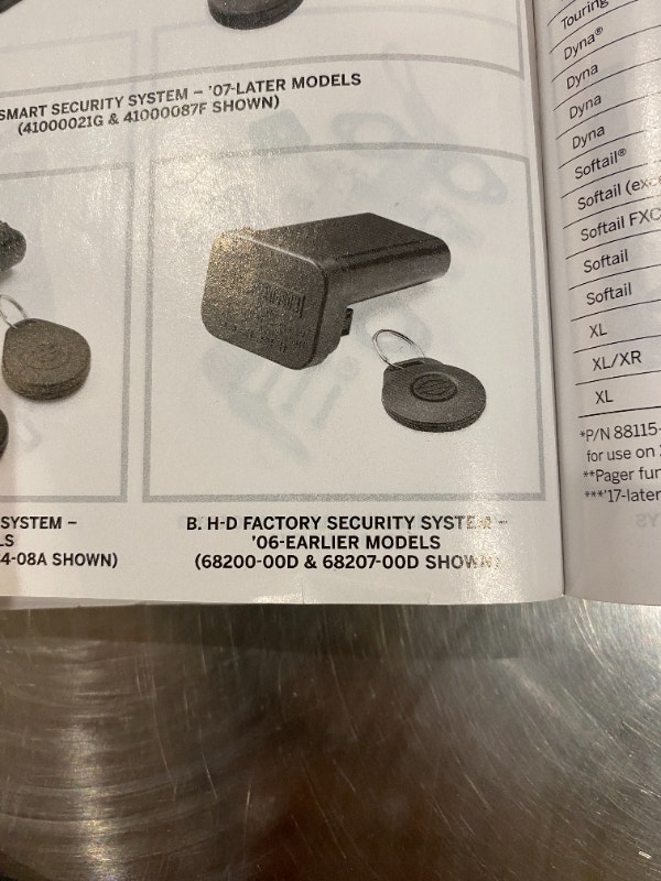 Harley Davidson Security Key Fob Motorcycle Parts & Accessories