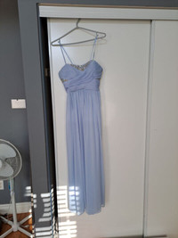 Floor length Periwinkle evening gown
