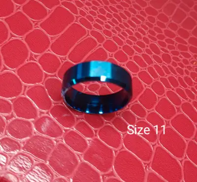 New Size 11 Blue Titanium Ring, View more