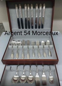 Coutellerie en Argent 54 Morceaux Vintage