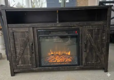 Cabinet/TV Stand with Electric Fireplace, View more