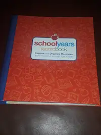 School Years: Record Book $10 New , never used  Capture and Org