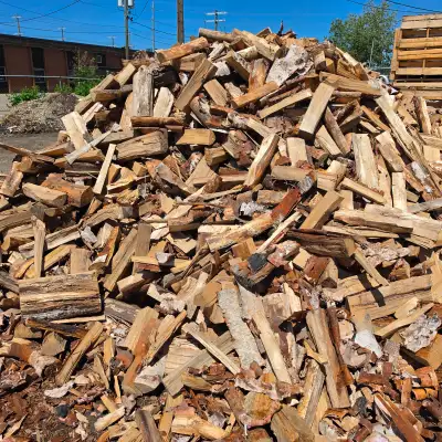 Birch firewood is available for pickup at $7.23 per cubic ft. Customers can stack the firewood direc...