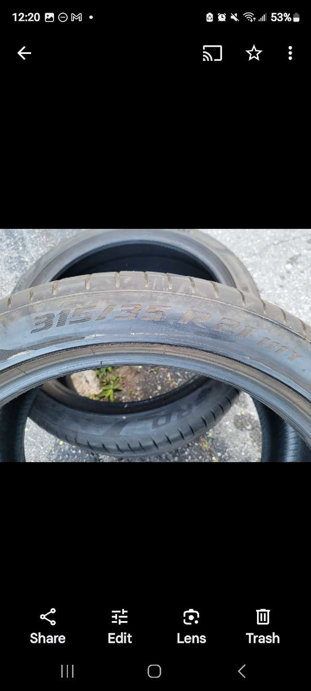 2x 315/35R21 Pirelli P-Zero tires  in Tires & Rims in City of Toronto - Image 2