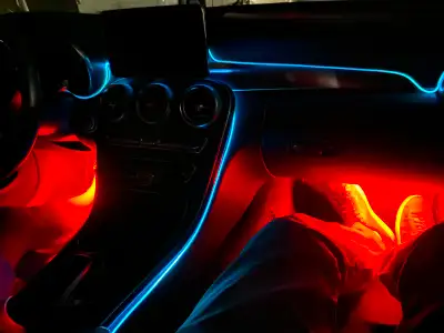 LIGHT UP YOUR RIDE WITH CUSTOM AMBIENT LIGHTING! Multicolor. Bluetooth Controlled. Full Vibe Upgrade...